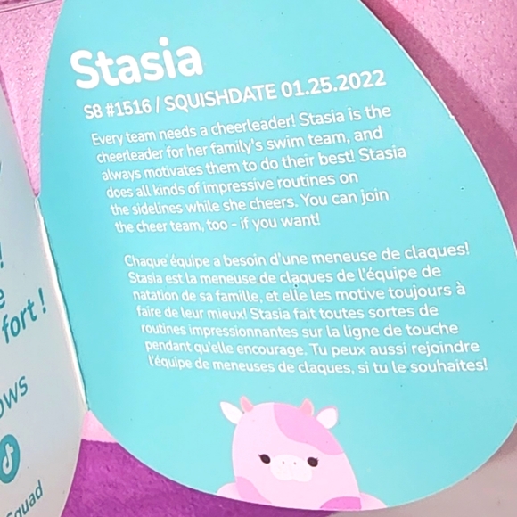 STASIA 🐮 Purple Sea Cow Original Squishmallow by Kelly Toy ☆》NWT《☆ - Picture 3 of 8